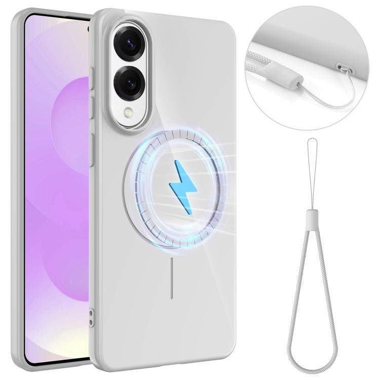 For Samsung Galaxy S25 Edge 5G Glossy TPU Shockproof MagSafe Phone Case with Lanyard(White) 
For Samsung Galaxy S25 Edge 5G Glossy TPU Shockproof MagSafe Phone Case with Lanyard(White)