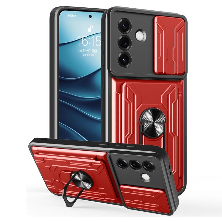For Samsung Galaxy S25+ 5G Sliding Camshield TPU+PC Phone Case with Card Slot(Red)
For Samsung Galaxy S25+ 5G Sliding Camshield TPU+PC Phone Case with Card Slot(Red)