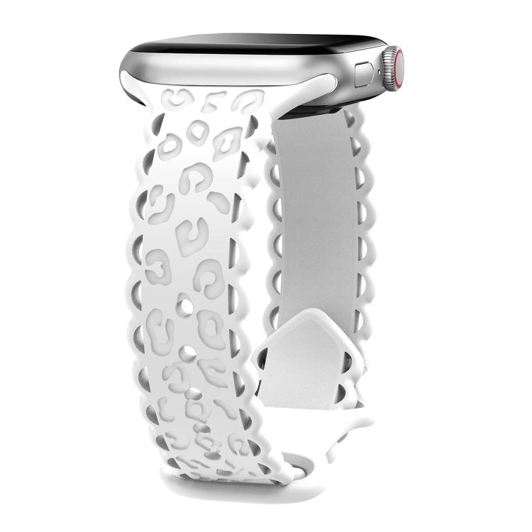 For Apple Watch 46mm / 49mm / 45mm / 44mm Lace Laser Engraved Leopard Silicone Watch Band(White)
For Apple Watch 46mm / 49mm / 45mm / 44mm Lace Laser Engraved Leopard Silicone Watch Band(White)