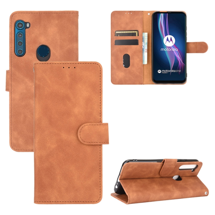 For Motorola Moto One Fusion Plus Solid Color Skin Feel Magnetic Buckle Horizontal Flip Calf Texture PU Leather Case with Holder & Card Slots & Wallet(Brown)
For Motorola Moto One Fusion Plus Solid Color Skin Feel Magnetic Buckle Horizontal Flip Calf Texture PU Leather Case with Holder & Card Slots & Wallet(Brown)
