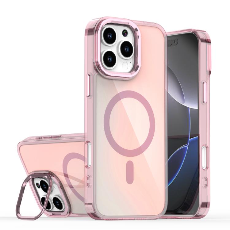 For iPhone 16 Pro Max Plating Gradient Discolor MagSafe Phone Case with Holder(Pink)
For iPhone 16 Pro Max Plating Gradient Discolor MagSafe Phone Case with Holder(Pink)