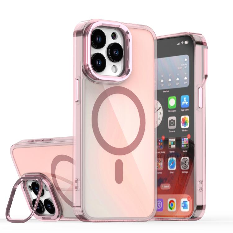 For iPhone 15 Pro Max Plating Gradient Discolor MagSafe Phone Case with Holder(Pink)
For iPhone 15 Pro Max Plating Gradient Discolor MagSafe Phone Case with Holder(Pink)