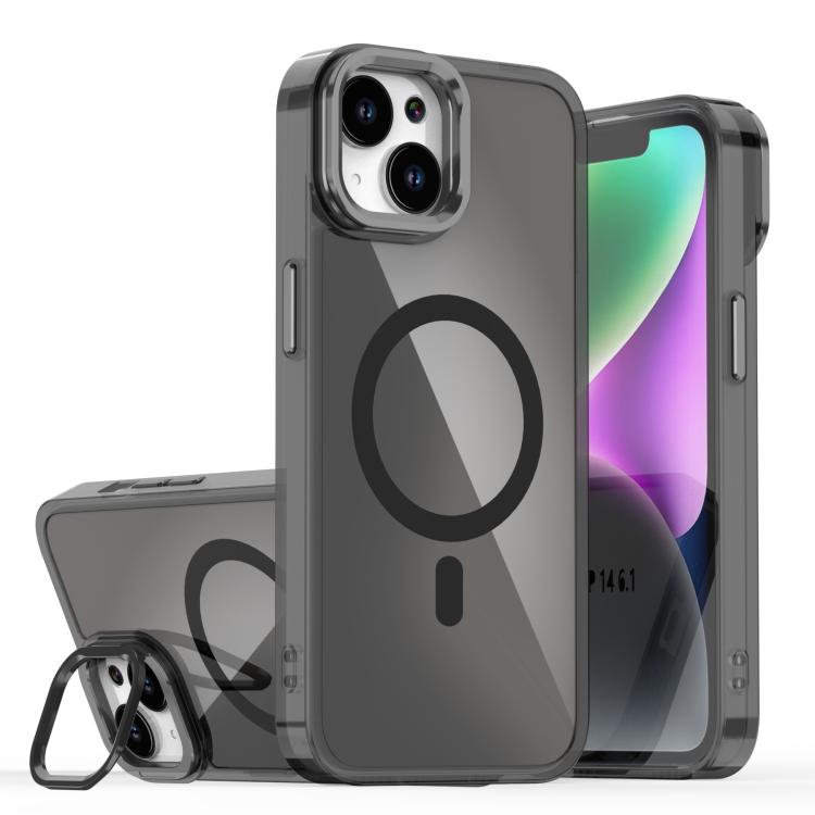For iPhone 15 Plus Plating Gradient Discolor MagSafe Phone Case with Holder(Black)
For iPhone 15 Plus Plating Gradient Discolor MagSafe Phone Case with Holder(Black)