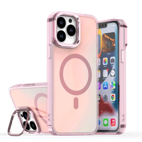 For iPhone 13 Pro Max Plating Gradient Discolor MagSafe Phone Case with Holder(Pink)
For iPhone 13 Pro Max Plating Gradient Discolor MagSafe Phone Case with Holder(Pink)