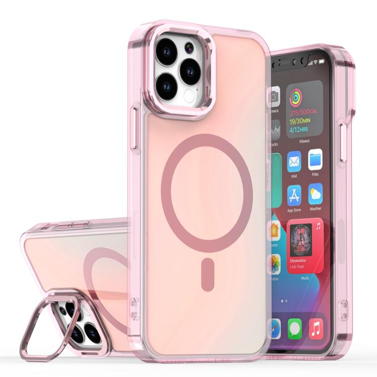 For iPhone 12 Pro Max Plating Gradient Discolor MagSafe Phone Case with Holder(Pink)
For iPhone 12 Pro Max Plating Gradient Discolor MagSafe Phone Case with Holder(Pink)