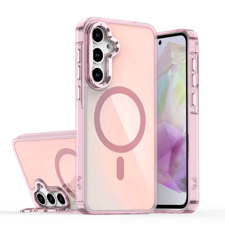 For Samsung Galaxy S23 FE 5G Plating Gradient Discolor MagSafe Phone Case with Holder(Pink)
For Samsung Galaxy S23 FE 5G Plating Gradient Discolor MagSafe Phone Case with Holder(Pink)
