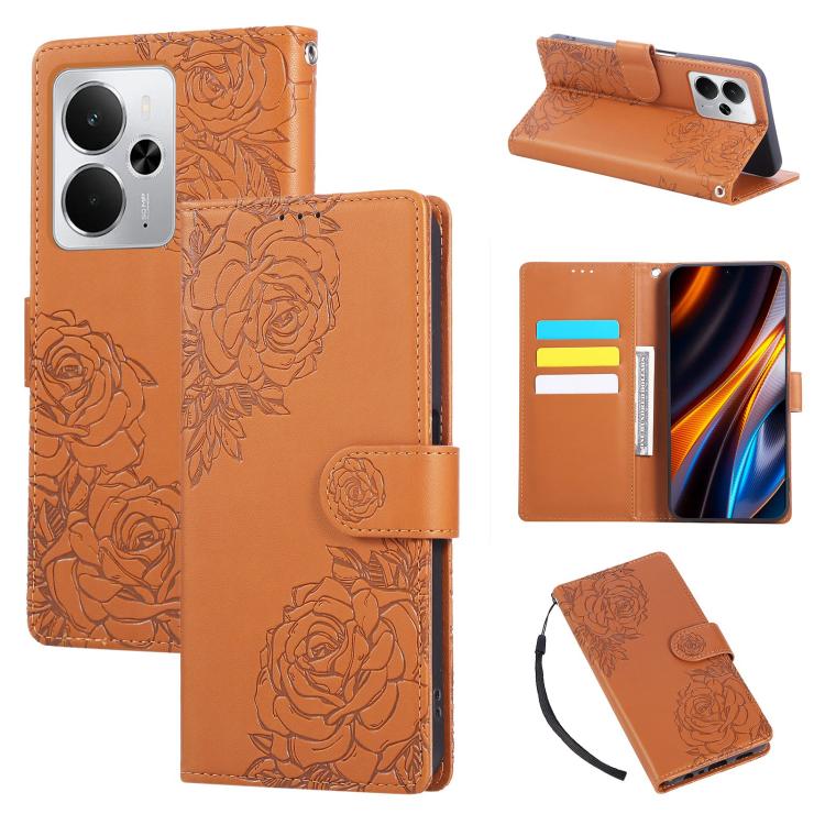 For Realme 14 5G Global Rose Flower Embossed 3-Card Slots Leather Phone Case(Brown)
For Realme 14 5G Global Rose Flower Embossed 3-Card Slots Leather Phone Case(Brown)