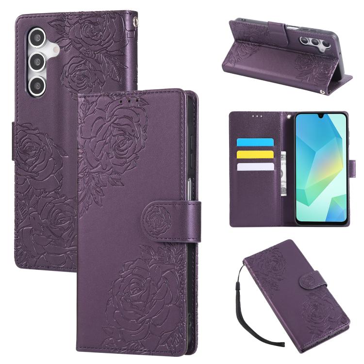 For Samsung Galaxy S25 / S24 5G Rose Flower Embossed 3-Card Slots Leather Phone Case(Deep Purple)
For Samsung Galaxy S25 / S24 5G Rose Flower Embossed 3-Card Slots Leather Phone Case(Deep Purple)