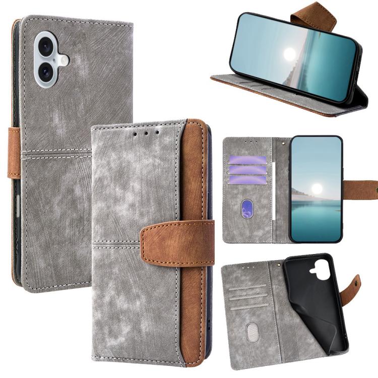 For iPhone 16 Plus Color Stitching Skin Feel Leather RFID Blocking Phone Case(Grey)
For iPhone 16 Plus Color Stitching Skin Feel Leather RFID Blocking Phone Case(Grey)