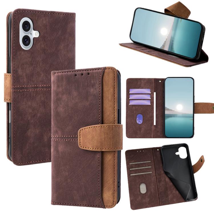 For iPhone 16 Color Stitching Skin Feel Leather RFID Blocking Phone Case(Brown)
For iPhone 16 Color Stitching Skin Feel Leather RFID Blocking Phone Case(Brown)