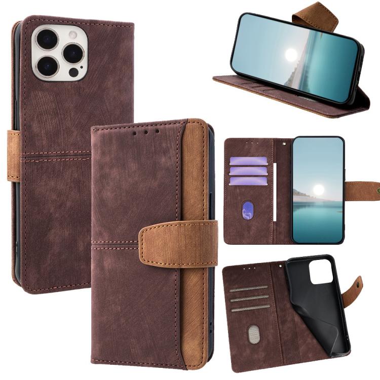For iPhone 15 Pro Color Stitching Skin Feel Leather RFID Blocking Phone Case(Brown)
For iPhone 15 Pro Color Stitching Skin Feel Leather RFID Blocking Phone Case(Brown)