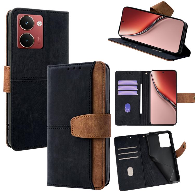For Realme 14 5G Global Color Stitching Skin Feel Leather RFID Blocking Phone Case(Black)
For Realme 14 5G Global Color Stitching Skin Feel Leather RFID Blocking Phone Case(Black)