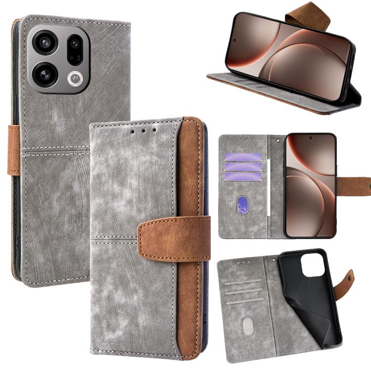 For OPPO Find X9 5G Color Stitching Skin Feel Leather RFID Blocking Phone Case(Grey)
For OPPO Find X9 5G Color Stitching Skin Feel Leather RFID Blocking Phone Case(Grey)