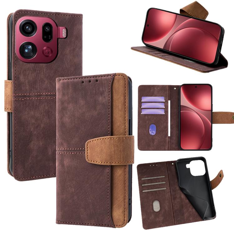 For OPPO Find X9 Pro 5G Color Stitching Skin Feel Leather RFID Blocking Phone Case(Brown)
For OPPO Find X9 Pro 5G Color Stitching Skin Feel Leather RFID Blocking Phone Case(Brown)