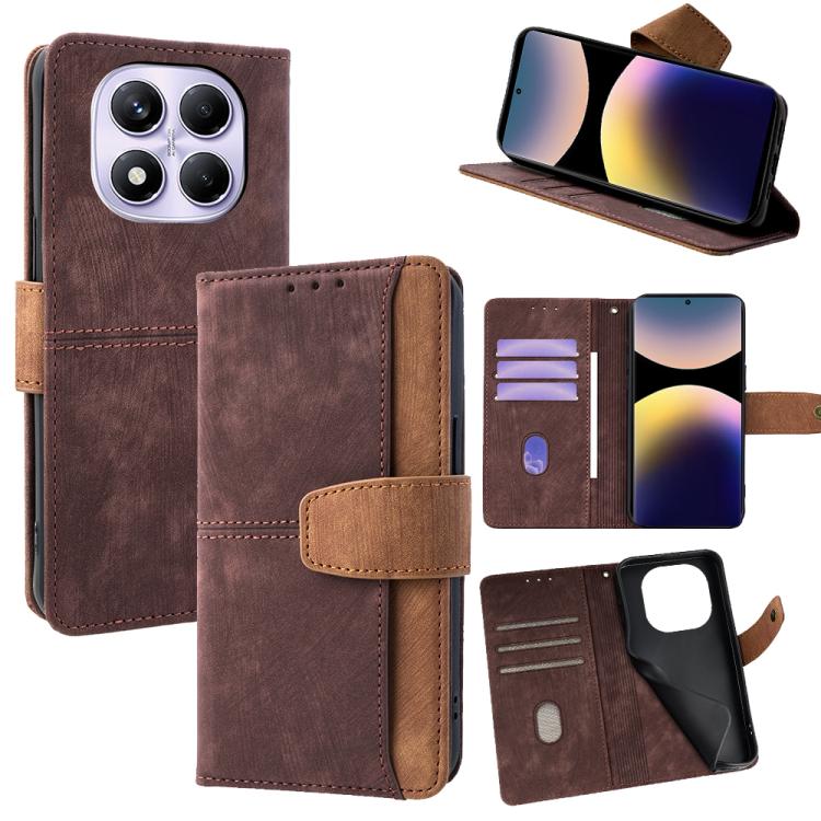 For Redmi Note 14 Pro 4G Color Stitching Skin Feel Leather RFID Blocking Phone Case(Brown)
For Redmi Note 14 Pro 4G Color Stitching Skin Feel Leather RFID Blocking Phone Case(Brown)