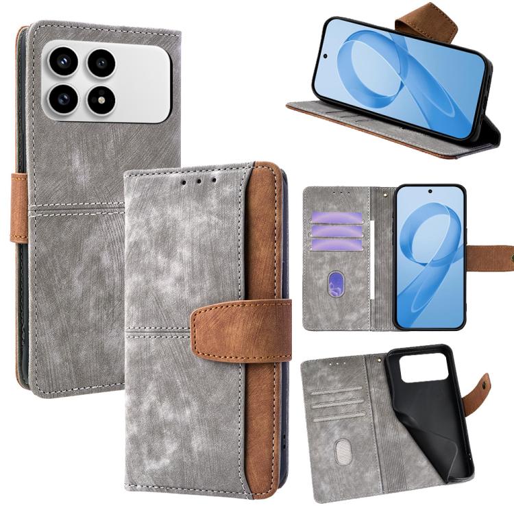 For Redmi K90 / Poco F8 Pro Color Stitching Skin Feel Leather RFID Blocking Phone Case(Grey)
For Redmi K90 / Poco F8 Pro Color Stitching Skin Feel Leather RFID Blocking Phone Case(Grey)