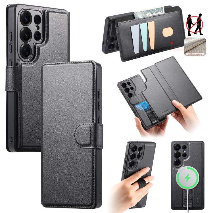 For Samsung Galaxy S25 Ultra 5G CaseNeo Finger Grip Strap MagSafe Leather Phone Case(Black)
For Samsung Galaxy S25 Ultra 5G CaseNeo Finger Grip Strap MagSafe Leather Phone Case(Black)