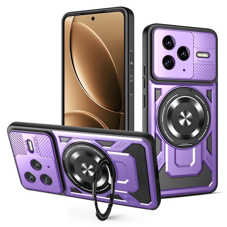 For Redmi K80 / Poco F7 Pro Armor Rotating Holder MagSafe Phone Case(Purple)
For Redmi K80 / Poco F7 Pro Armor Rotating Holder MagSafe Phone Case(Purple)