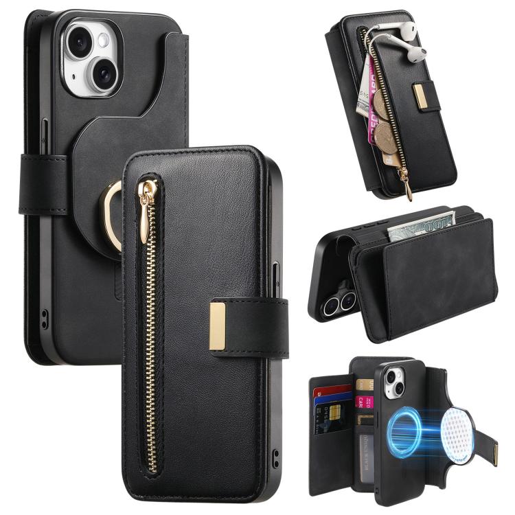 For iPhone 14 Ring Zipper Wallet RFID Blocking MagSafe Leather Phone Case(Black)
For iPhone 14 Ring Zipper Wallet RFID Blocking MagSafe Leather Phone Case(Black)