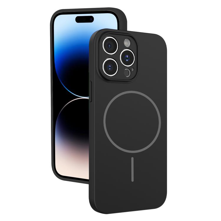 For iPhone 14 Pro Thin Circle MagSafe Fine Hole Liquid Silicone Phone Case(Black)
For iPhone 14 Pro Thin Circle MagSafe Fine Hole Liquid Silicone Phone Case(Black)