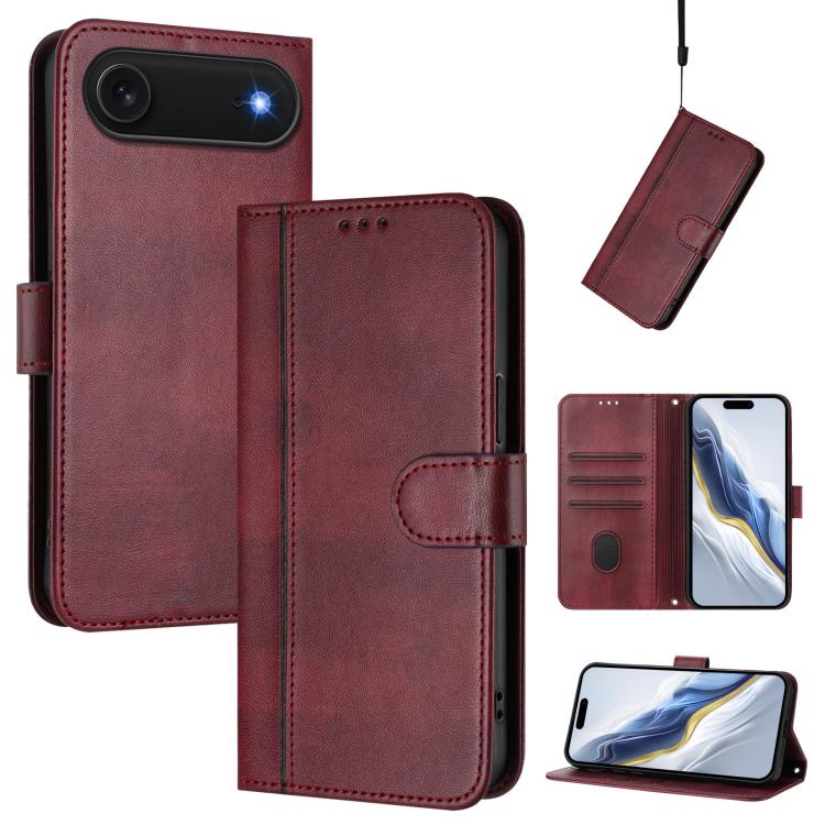 For iPhone Air Line Splicing Buckle Retro Leather Phone Case(Wine Red)
For iPhone Air Line Splicing Buckle Retro Leather Phone Case(Wine Red)