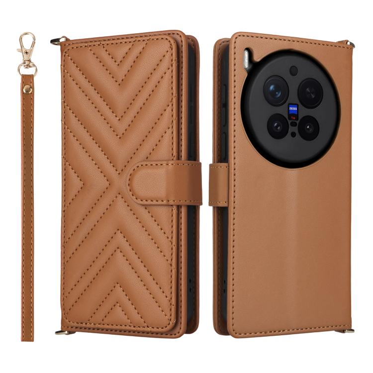 For vivo X300 Pro 5G Multifunctional 6-Card Slots Leather Phone Case with Wrist Strap(Brown)
For vivo X300 Pro 5G Multifunctional 6-Card Slots Leather Phone Case with Wrist Strap(Brown)