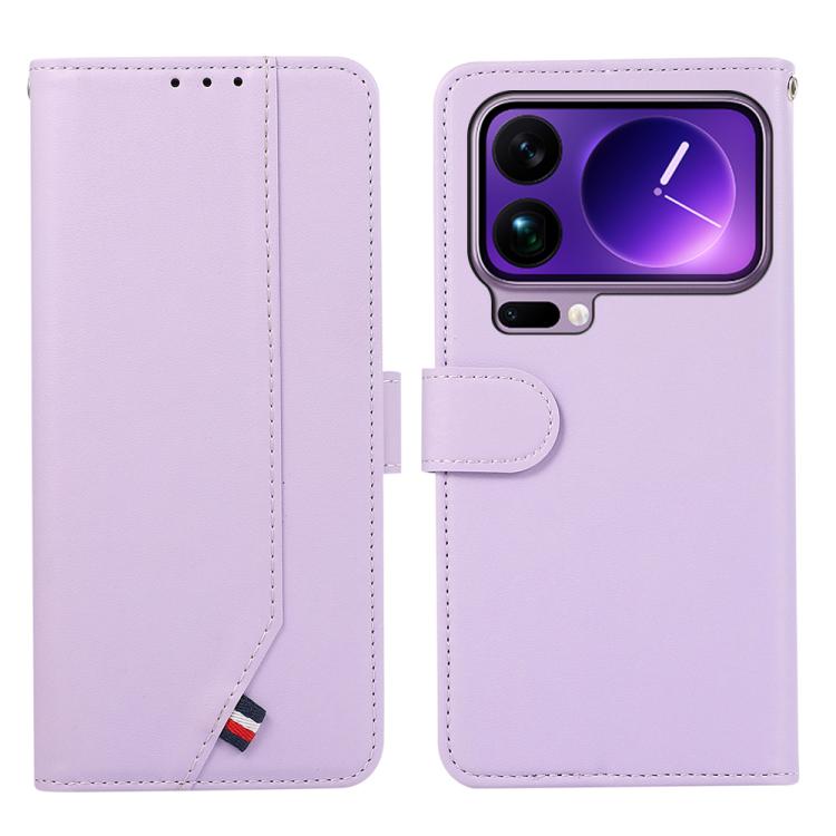 For Xiaomi 17 Pro Max ABEEL Delicate Texture Splicing RFID Leather Phone Case(Purple)
For Xiaomi 17 Pro Max ABEEL Delicate Texture Splicing RFID Leather Phone Case(Purple)