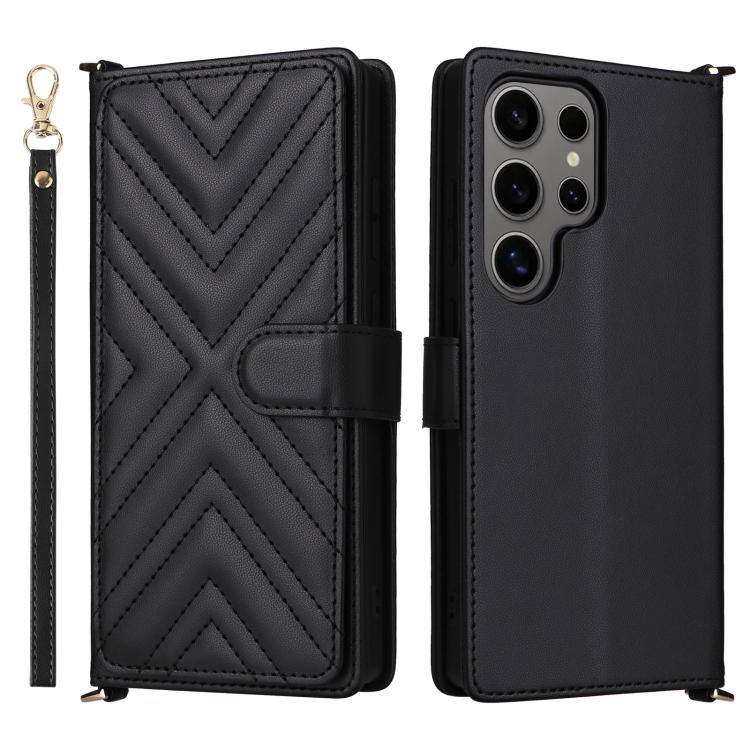 For Samsung Galaxy S25 Ultra 5G Multifunctional 6-Card Slots Leather Phone Case with Wrist Strap(Black)
For Samsung Galaxy S25 Ultra 5G Multifunctional 6-Card Slots Leather Phone Case with Wrist Strap(Black)