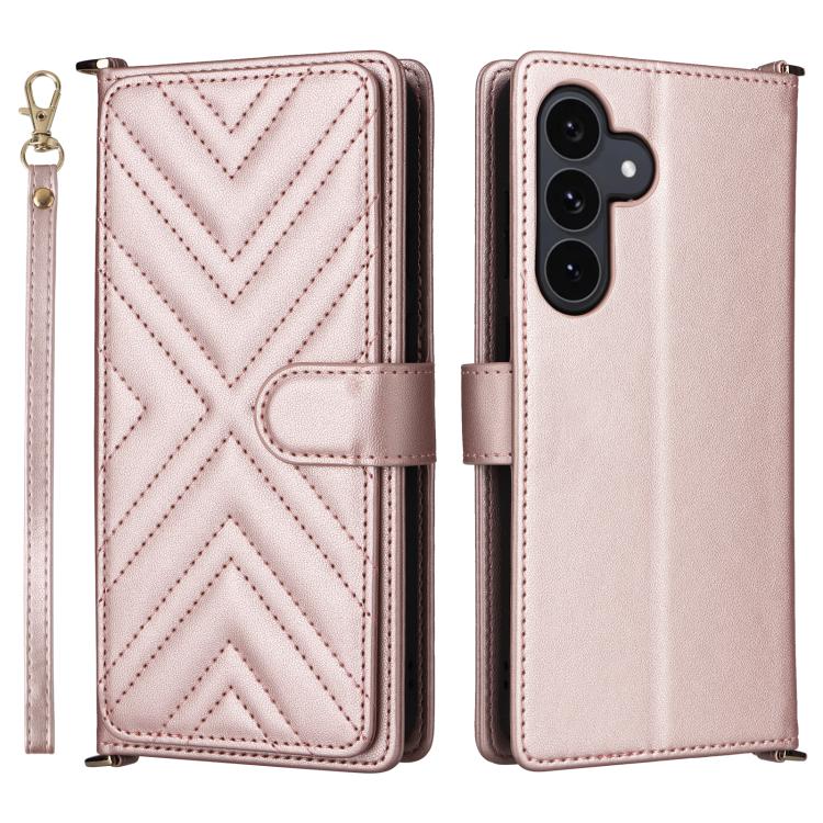 For Samsung Galaxy S25 FE 5G Multifunctional 6-Card Slots Leather Phone Case with Wrist Strap(Pink)
For Samsung Galaxy S25 FE 5G Multifunctional 6-Card Slots Leather Phone Case with Wrist Strap(Pink)