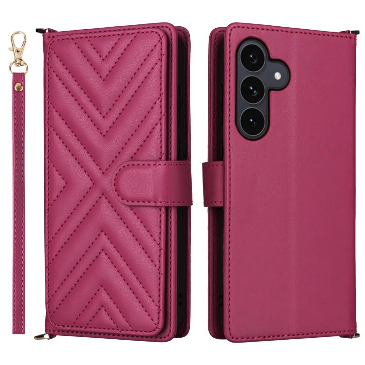 For Samsung Galaxy S25 FE 5G Multifunctional 6-Card Slots Leather Phone Case with Wrist Strap(Rose Red)
For Samsung Galaxy S25 FE 5G Multifunctional 6-Card Slots Leather Phone Case with Wrist Strap(Rose Red)