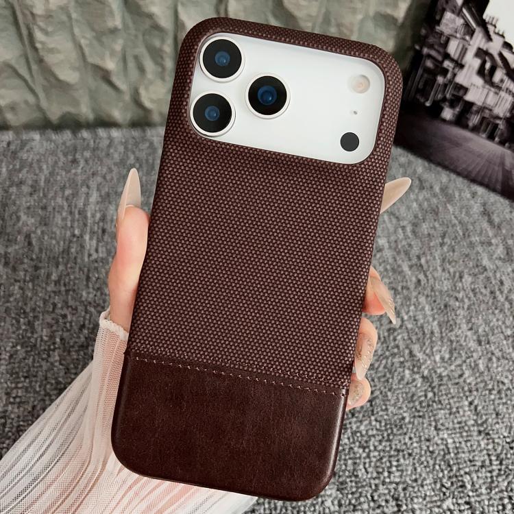 For iPhone 17 Pro Max Stitching Cloth MagSafe Magnetic PC Hybrid PU Phone Case(Dark Brown)
For iPhone 17 Pro Max Stitching Cloth MagSafe Magnetic PC Hybrid PU Phone Case(Dark Brown)
