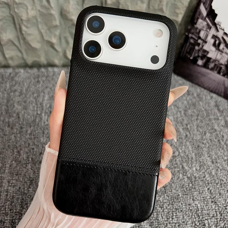 For iPhone 17 Pro Stitching Cloth MagSafe Magnetic PC Hybrid PU Phone Case(Black)
For iPhone 17 Pro Stitching Cloth MagSafe Magnetic PC Hybrid PU Phone Case(Black)