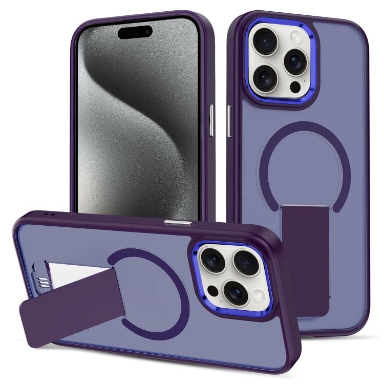 For iPhone 15 Pro Skin Feel Invisible Kickstand MagSafe Phone Case(Purple)
For iPhone 15 Pro Skin Feel Invisible Kickstand MagSafe Phone Case(Purple)
