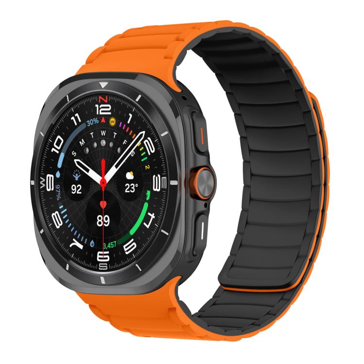 For Samsung Galaxy Watch Ultra 47mm Silicone Sport Magnetic Watch Band(Orange+Black)
For Samsung Galaxy Watch Ultra 47mm Silicone Sport Magnetic Watch Band(Orange+Black)