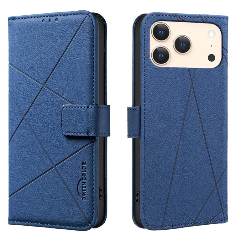 For iPhone 17 Pro Geometric Pattern RFID Leather Phone Case(Blue)
For iPhone 17 Pro Geometric Pattern RFID Leather Phone Case(Blue)