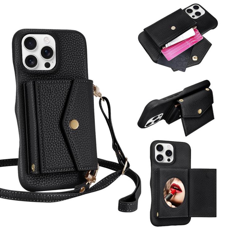 For iPhone 16 Pro Max Litchi Texture Horizontal Card Bag Holder Phone Case with Long Lanyard(Black)
For iPhone 16 Pro Max Litchi Texture Horizontal Card Bag Holder Phone Case with Long Lanyard(Black)