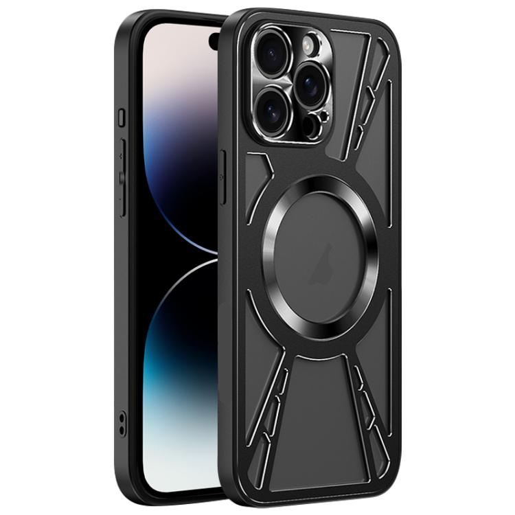 For iPhone 14 Pro Max Silicone Cooling Hollow Metal MagSafe Phone Case(Black)
For iPhone 14 Pro Max Silicone Cooling Hollow Metal MagSafe Phone Case(Black)