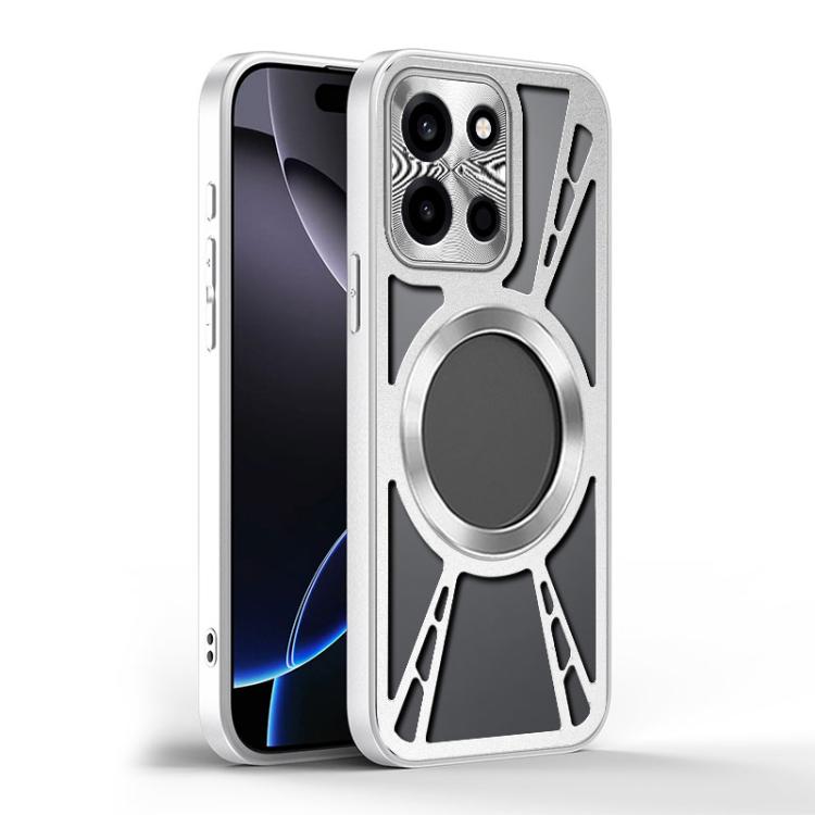 For Xiaomi 17 Max 5G Silicone Cooling Hollow Metal MagSafe Phone Case(Silver)
For Xiaomi 17 Max 5G Silicone Cooling Hollow Metal MagSafe Phone Case(Silver)