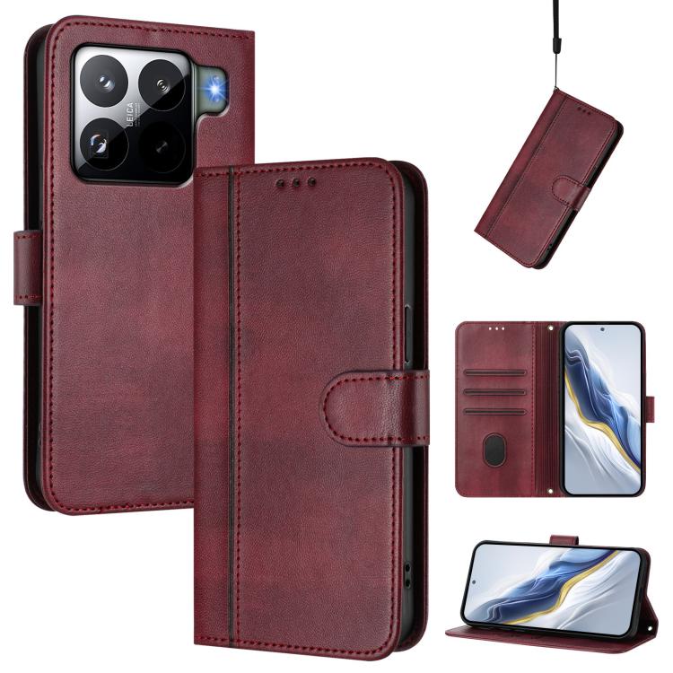For Xiaomi 15S Pro 5G Line Splicing Buckle Retro Leather Phone Case(Wine Red)
For Xiaomi 15S Pro 5G Line Splicing Buckle Retro Leather Phone Case(Wine Red)