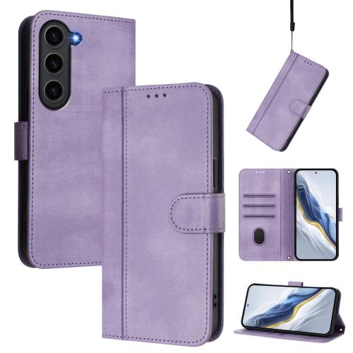 For Samsung Galaxy S23 5G Line Splicing Buckle Retro Leather Phone Case(Purple)
For Samsung Galaxy S23 5G Line Splicing Buckle Retro Leather Phone Case(Purple)