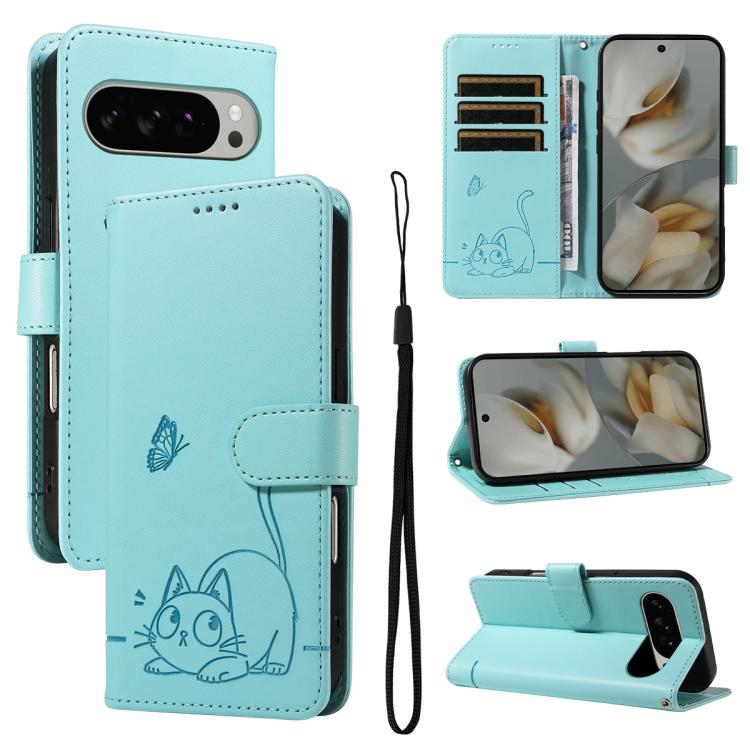 For Google Pixel 10 Pro XL 5G Global Adorable Cat Embossed Pattern Flip Leather Phone Case(Green)
For Google Pixel 10 Pro XL 5G Global Adorable Cat Embossed Pattern Flip Leather Phone Case(Green)