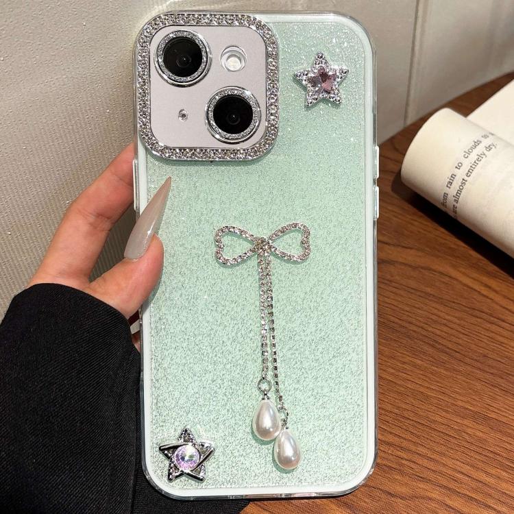 For iPhone 15 Solid Color Glitter Powder Rhinestone Tassel Phone Case(Green)
For iPhone 15 Solid Color Glitter Powder Rhinestone Tassel Phone Case(Green)