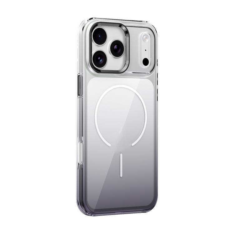 For iPhone 17 Pro Metal Lens Frame Gradient PC MagSafe Phone Case(Black)
For iPhone 17 Pro Metal Lens Frame Gradient PC MagSafe Phone Case(Black)