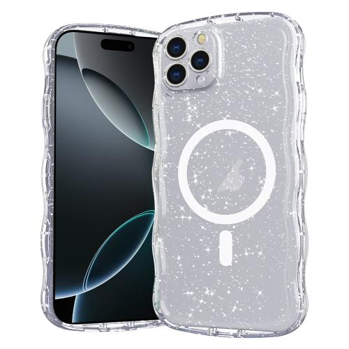 For iPhone 16 Pro Max Wave Glitter MagSafe Magnetic TPU Phone Case(Transparent White)
For iPhone 16 Pro Max Wave Glitter MagSafe Magnetic TPU Phone Case(Transparent White)