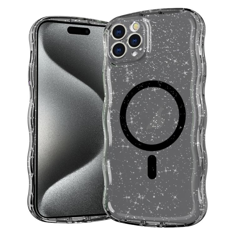 For iPhone 15 Pro Max Wave Glitter MagSafe Magnetic TPU Phone Case(Transparent Black)
For iPhone 15 Pro Max Wave Glitter MagSafe Magnetic TPU Phone Case(Transparent Black)