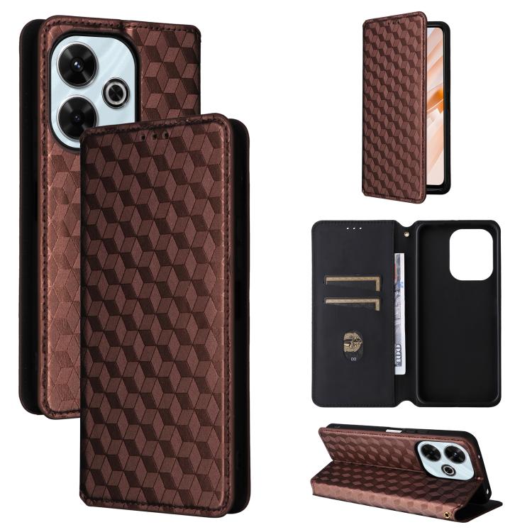 For Redmi 13 4G / Note 13R 5G Cubic Grid Texture Flip Leather Phone Case(Brown)
For Redmi 13 4G / Note 13R 5G Cubic Grid Texture Flip Leather Phone Case(Brown)