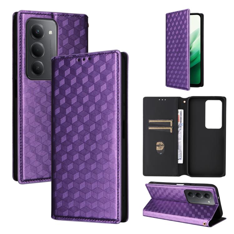 For Redmi 15 5G Global / 15 4G SEA 169mm Cubic Grid Texture Flip Leather Phone Case(Purple)
For Redmi 15 5G Global / 15 4G SEA 169mm Cubic Grid Texture Flip Leather Phone Case(Purple)