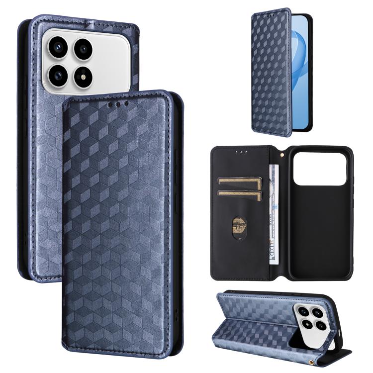 For Redmi K90 5G / Poco F8 Pro Cubic Grid Texture Flip Leather Phone Case(Blue)
For Redmi K90 5G / Poco F8 Pro Cubic Grid Texture Flip Leather Phone Case(Blue)