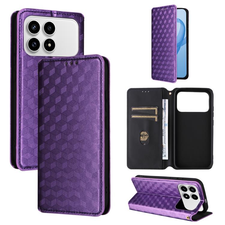 For Redmi K90 5G / Poco F8 Pro Cubic Grid Texture Flip Leather Phone Case(Purple)
For Redmi K90 5G / Poco F8 Pro Cubic Grid Texture Flip Leather Phone Case(Purple)
