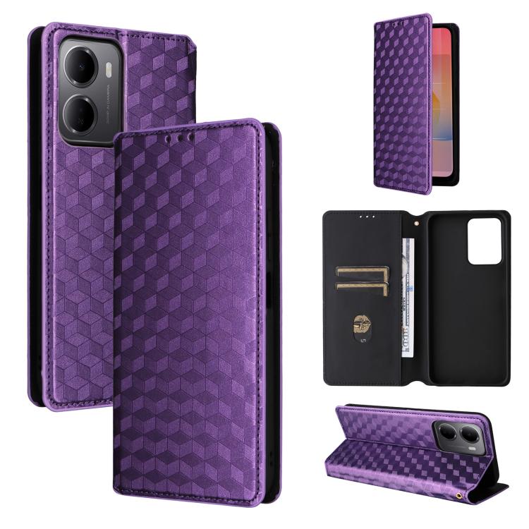 For Redmi 15a 5G Cubic Grid Texture Flip Leather Phone Case(Purple)
For Redmi 15a 5G Cubic Grid Texture Flip Leather Phone Case(Purple)